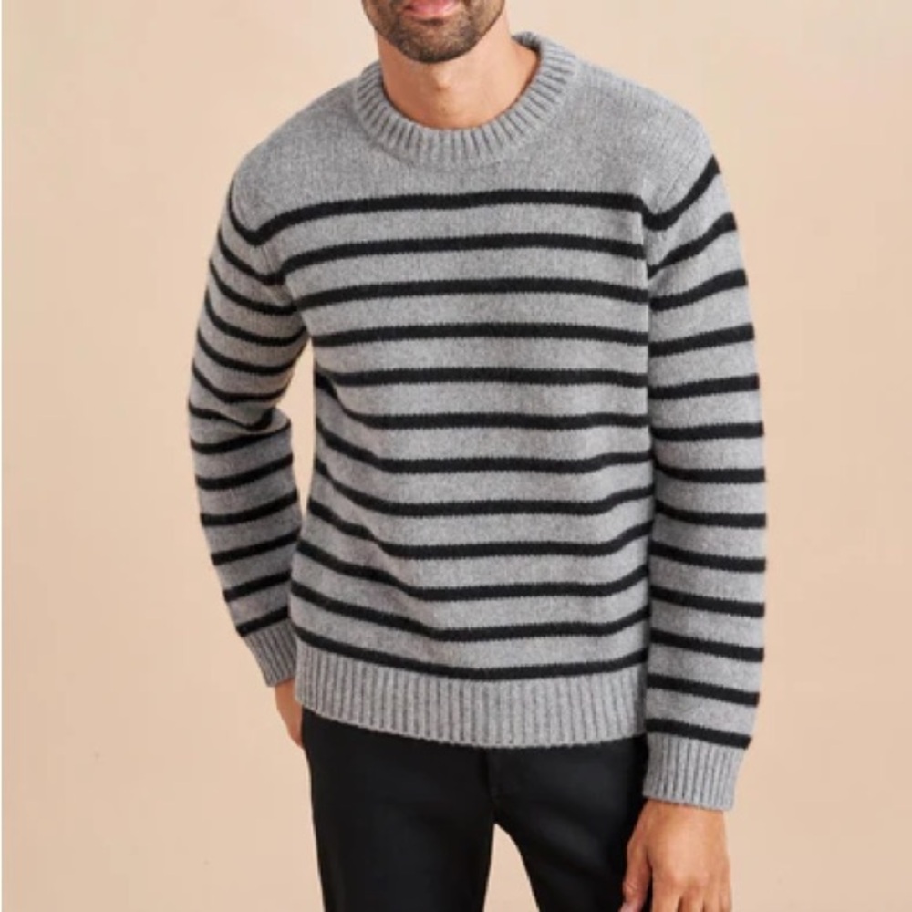 La Ligne Mr Marin Sweater Striped Gray Black